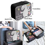 Travel Bags Cute Magical White Unicorn Star Portable Handbag Designer Trolley Handle Luggage Bag
