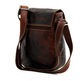 Jack Georges Voyager Horseshoe Crossbody Bag, Leather Shoulder Bag In Brown