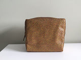 SAKS Bronze Speclked Cosmetic Case