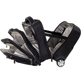 Calpak Ceo Black 2-Piece Rolling Laptop Briefcase Set