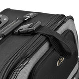 U.S. Traveler New Yorker Lightweight Softside Expandable Travel Rolling Luggage Set, Black/Grey, 4-Piece (15/21/25/29)