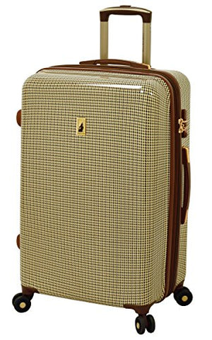 London Fog Cambridge 25" Expandable Hardside Spinner, Olive Plaid