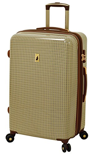 London Fog Cambridge 25" Expandable Hardside Spinner, Olive Plaid