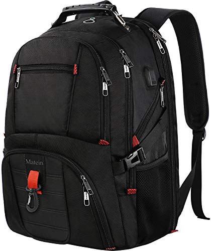 Large Laptop Backpack, TSA Friendly Durable Computer Backpack with USB Port for Men and Women,