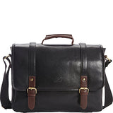 Mancini Double Compartment Briefcase for Laptop & Tablet (Black)