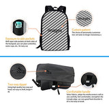 CRYHAT Bass Fish School Book Bag Middle School Backpack with Water Bottle Pockets