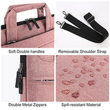 DOMISO 10.1 inch Laptop Sleeve Shoulder Bag Water-Resistant Messenger Bag Business Briefcase for 9.7"10.5"11"iPad Pro,iPad Air 3 10.5, iPad Pro 10.5, iPad 1/2/3/4/5/6,Lenovo Yoga Book, Pink
