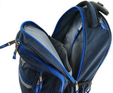 K-Cliffs Heavy Duty Rolling Backpack School Backpacks with Wheels Deluxe Trolley Book Bag Wheeled Daypack Workbag Multiple Pockets Bookbag with Safety Reflective Stripe Navy Blue