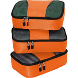eBags Small Packing Cubes for Travel - Organizers - 3pc Set - (Tangerine)