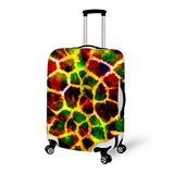 Hugs Idea Giraffe Pattern Stylish Durable Dustproof Travel Luggage Productive Cover With Zipper For