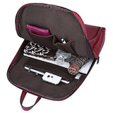 S-Zone Women'S Genuine Leather Backpack Purse Travel Bag Fit 14" Laptop (Wine Red)