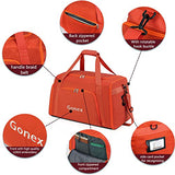 Gonex 60L Travel Duffle Bag, Weekender Overnight Duffel Bag with Shoe Compartment Orange