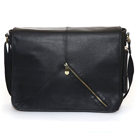 Jill-E Designs Sasha 13" Leather Laptop Bag, Black (419453)