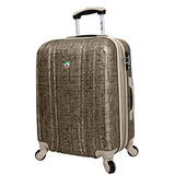 Mia Toro Macchiolina Abrasa Hardside 24 Inch Spinner, Gold, One Size