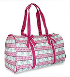 Ever Moda Elephant Quilted Duffle Bag (Pink)
