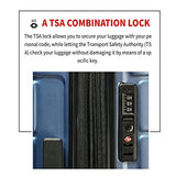 3 Piece Set Luggage Sets Women Men Teens Travel Suitcase with Lightweight TSA Lock Spinner, Home Outdoor Carry On Luggage with 4 Double Silent Wheels Adjustable Handle 20in 24in 28in, Blue