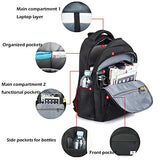 2-FNS Classical Oxford Laptop Backpack for School, Boys Girls Bookbags for High School College with