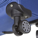 Dejuno Everest 3-Piece Expandable Spinner Combination Lock Luggage Set-Navy, Blue