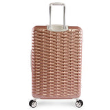 BEBE Women's Lydia 2 Piece Set Suitcase with Spinner Wheels, Rose Gold