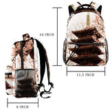 LORVIES Asakusa Japanese Cherry Lightweight School Classic Backpack Travel Rucksack for Girls Women Kids Teens