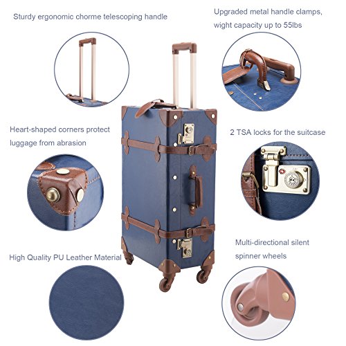 Shop CO-Z Premium Vintage Luggage Set 24 Inch – Luggage Factory