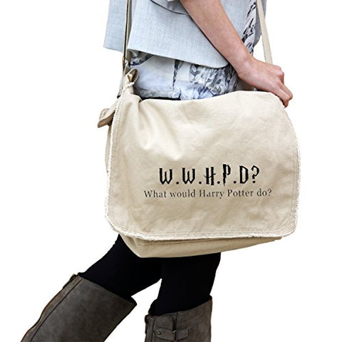 What Would Harry Potter Do Potterhead Inspired 14 Oz. Authentic Pigment-Dyed Raw-Edge Messenger Bag