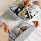 Packing Cubes 8 Sets Latest Design Travel Luggage Organizers Include Waterproof Shoe Storage Bag Convenient Packing Pouches for Traveller (Navy blue)