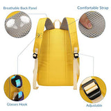 Modoker Travel Laptop Backpack for Women Men, College School Bookbag Vintage Backpack with USB Charging Port, Water Resistant Casual Daypack Fits 15.6 inch Macbook Yellow