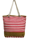 We We Beach Bag Waterproof Canvas Tote Straw Bag - Large (Style 04)