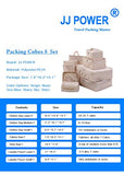 Travel Packing Cubes Set Toiletry Kits Bonus Shoe Bag JJ POWER Luggage Organizers (Beige)