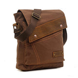 Sechunk Messenger bags， Vintage Small Canvas Shoulder Crossbody Purse Brown