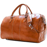 Floto Venezia Duffle Olive (Honey) Brown Italian Leather Weekender Travel Bag