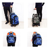 Fanci Flora Camo Waterproof Elementary Rolling Trolley School Bag Backpack Boys Camouflage