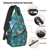 Ani-mal Cro-ss-ing Sling Bag Chest Bag Waterproof Crossbody Shoulder Bag Adjustable Travel Hiking Casual Daypack Gym Sport Backpack Travel Cycling Bike Outdoor Rucksack for Men Women