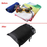12 Pieces Drawstring Bags Travel Shoe Bags Storage Bags Non-woven Bags with Rope for Outdoor Traveling (Black)