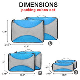 G4Free Packing Cubes 6pcs Set Travel Luggage Organizers Accessories Small, Medium, Large (Blue-6pcs)