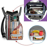 Lunch Backpack, Insulated Cooler Backpack Lunch Box Laptop Backpack with USB Port for Women Men,Water Resistant Leak-proof Lunch Bag Tote for School Work Hiking Beach Picnic Trip Fits 15.6 Inch Laptop