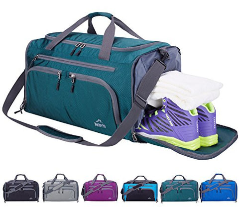 Venture Pal Packable Sports Gym Bag with Wet Pocket & Shoes Compartment Travel Duffel Bag for men
