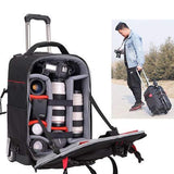 Convenient Photography Rolling Luggage Digital Shoulder Suitcase with Wheels Men Camera Cabin Trolley Travel Bags (Color : Small)