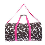 Giraffe Print 22" Luggage Duffle Bag (Black/White/Pink)