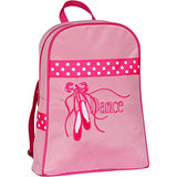 Sassi Designs Girls Pink Polka Dot Ballet Shoes Sweet Delight Dance Backpack