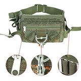 ARYMCAMOUSA US Airforce Style Deployment Bag #1 Parachute Buckles Hook Water Resistant Rucksacks Nylon Military Waist Hiking Fanny Pack for Carrying Vital Gear or Small Equipment