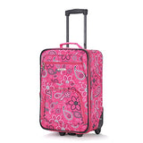 Rockland Luggage 2 Piece Set, Pink Bandana, Medium