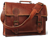 Vintage Couture 18 Inch Genuine Business Leather Laptop Messenger Bag