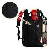 LORVIES Retro Japanese Martial School Bag for Student Bookbag Teens Travel Backpack Casual Daypack Travel Hiking Camping