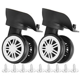 RiToEasysports Universal Mute Luggage Wheels Double Row Suitcase Wheels Replacement for Suitcase Parts(1 Pair)