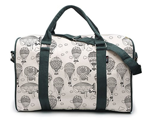 Airship And Clouds-2 Printed Oversized Canvas Duffle Luggage Travel Bag Was_42
