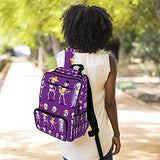 LORVIES Romantic Couple Skeleton School Bag for Student Bookbag Women Travel Backpack Casual Daypack Travel Hiking Camping