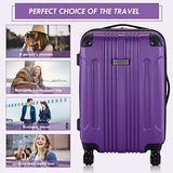Goplus 20" ABS Carry On Luggage Expandable Hardside Travel Bag Trolley Rolling Suitcase GLOBALWAY (Purple)