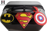 Super Heroes Theme Luggage Tag/Id Tag Set, Set Of 3